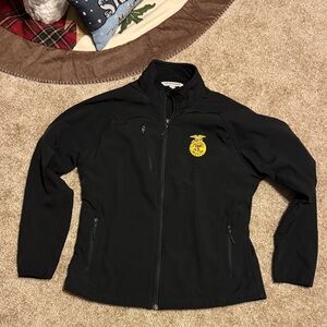Black Women's Jacket with Embroidered Logo FFA